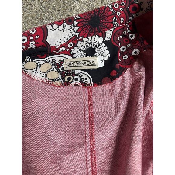 Canvasbacks Jacket Womens Red Blazer Jacket Hidden Button Size Medium - Picture 7 of 7